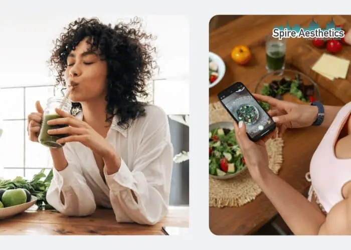 Image of woman looking into her diet and fat freezing Isle of Isla to improve her health