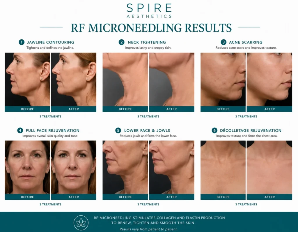 RF Microneedling Skin tightening Isle of Isla results