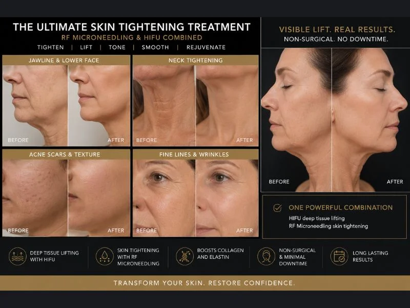 Results of combined treatment for the ultimate skin tightening treatment Isle of Isla
