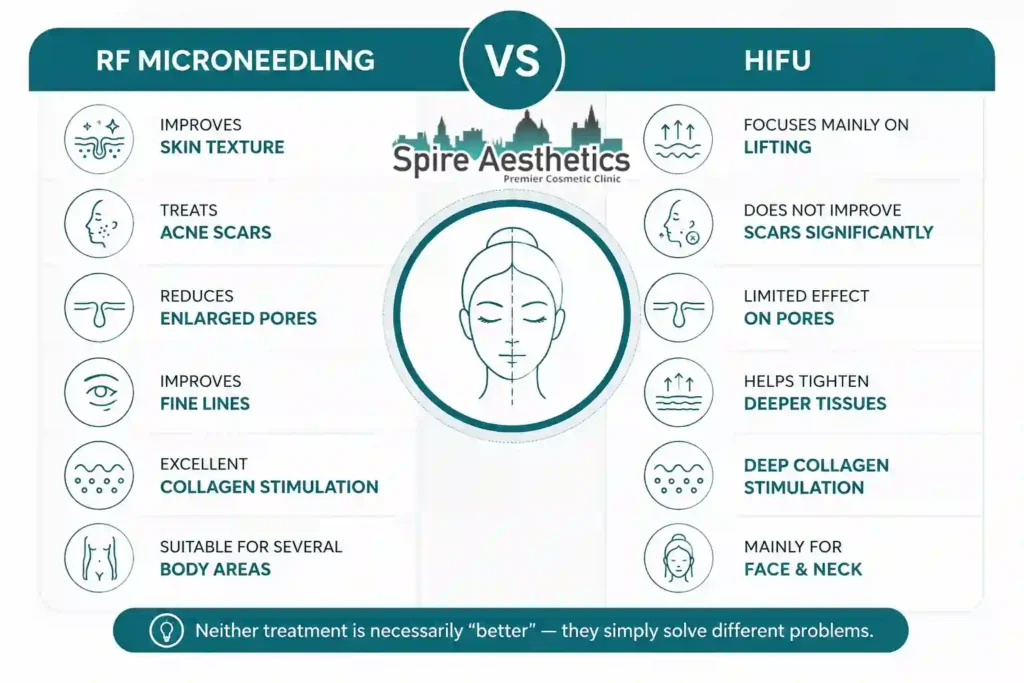 RF Microneedling vs HIFU: Which Treatment Gives Better Results Isle of Isla?